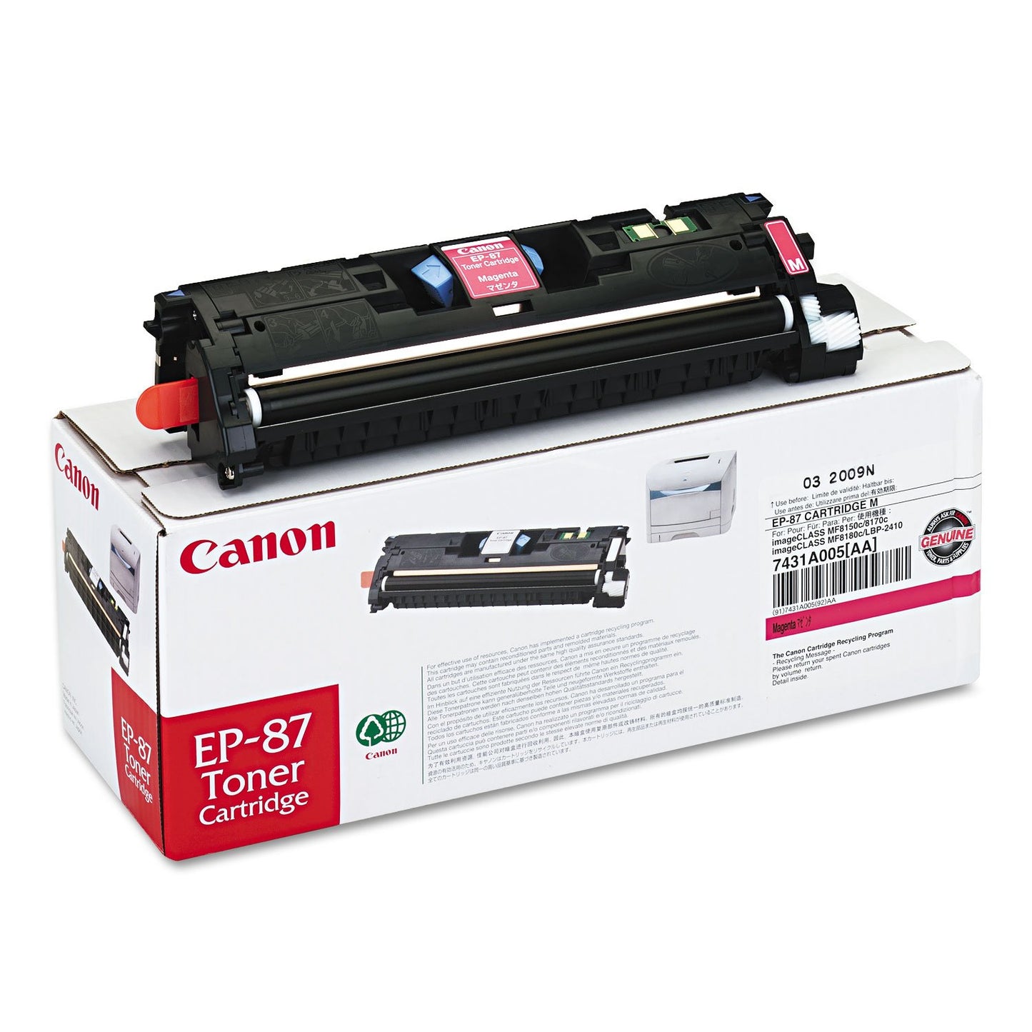 Cartouche de toner magenta Canon EP87M, rendement de 4 000 pages