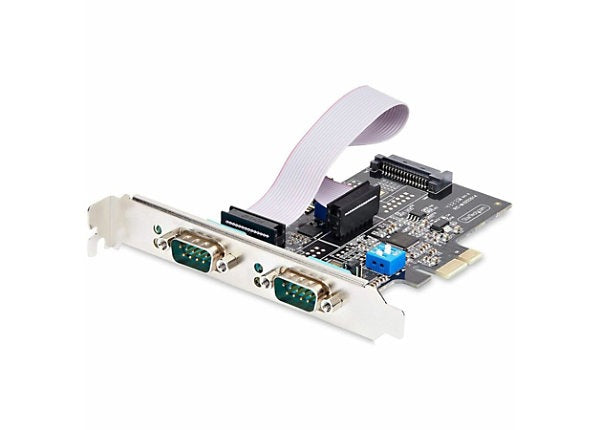 Carte série StarTech PCIe RS232 à 2 ports avec prise en charge UART 16C1050