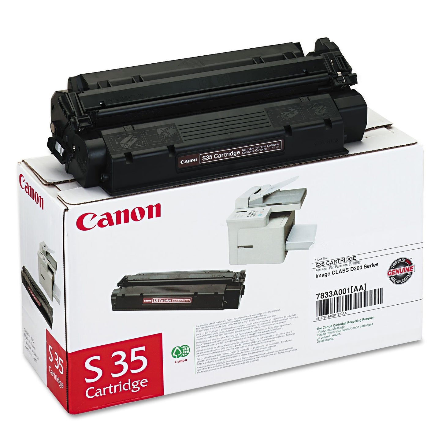 Cartouche de toner noir Canon S35 - 7833A001