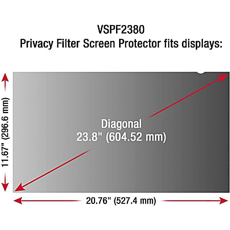 Filtre de confidentialité ViewSonic VP-PF-3400 34 pouces
