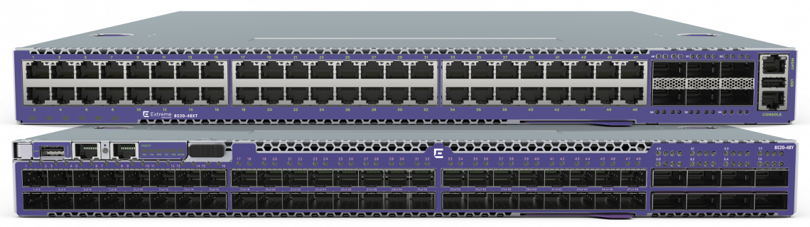 Extreme 8520-48Y 48-Port 25GbE Switch with 8x100GbE Uplinks