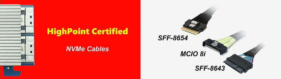 HighPoint 8643-8643-060 0.6M SFF-8643 to SFF-8643 NVMe HD-Mini SAS Cable