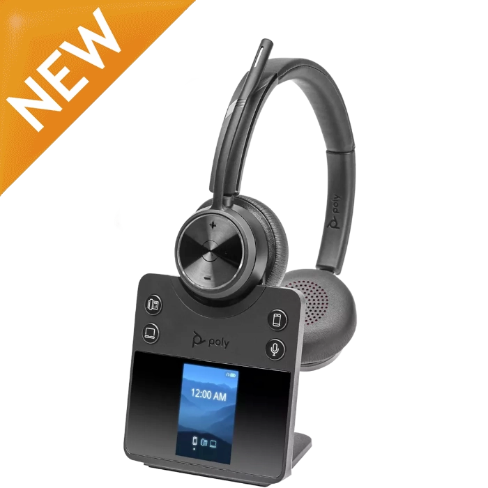 Casque stéréo DECT HP Poly Savi 7420, conforme TAA, sans fil