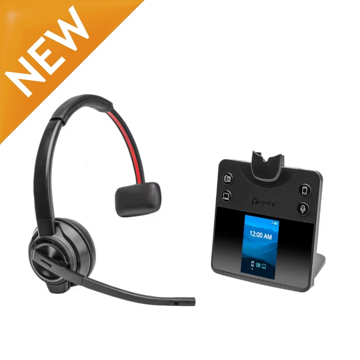 Casque sans fil DECT HP Poly Savi 8410 Office TAA Noir