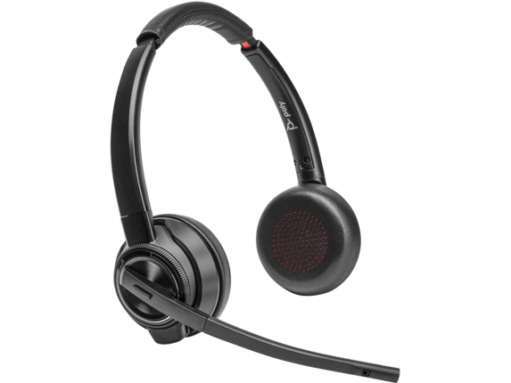 Casque stéréo DECT HP Poly Savi 8420 Office TAA, noir, sans fil