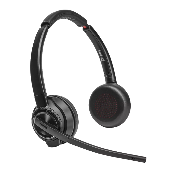 Casque stéréo DECT HP Poly Savi 8420 Office TAA, noir, sans fil