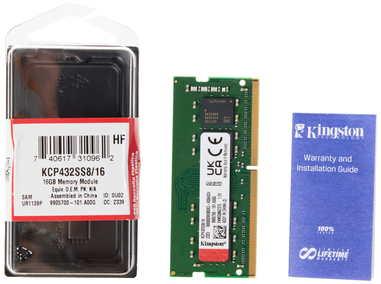 Kingston 8GB DDR4 3200MHz Single Rank RAM Module