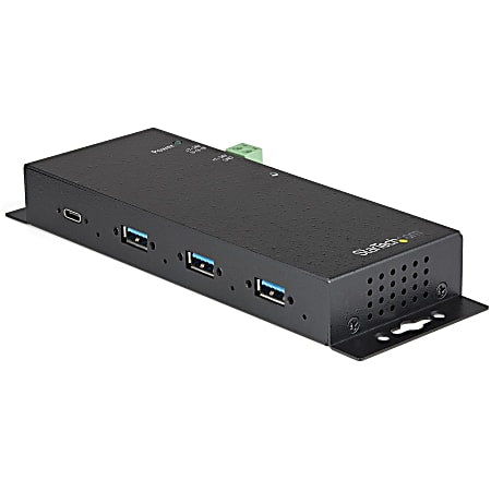 Hub USB-C industriel StarTech 4 ports, 10 Gbit/s, 3 A/1 C, auto-alimenté
