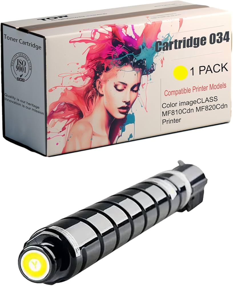Canon Cartridge 034 Yellow Toner, 7,300 Pages, CRG034 Y