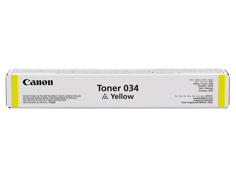 Canon Cartridge 034 Yellow Toner delivers professional color output for imageCLASS MF820Cdn and MF810Cdn printers. With a full yield of up to 7,300 vibrant color pages, this laser toner cartridge ensures consistent high-quality prints. Manufactured in Japan and TAA compliant, it is ideal for secure environments requiring reliable print performance.