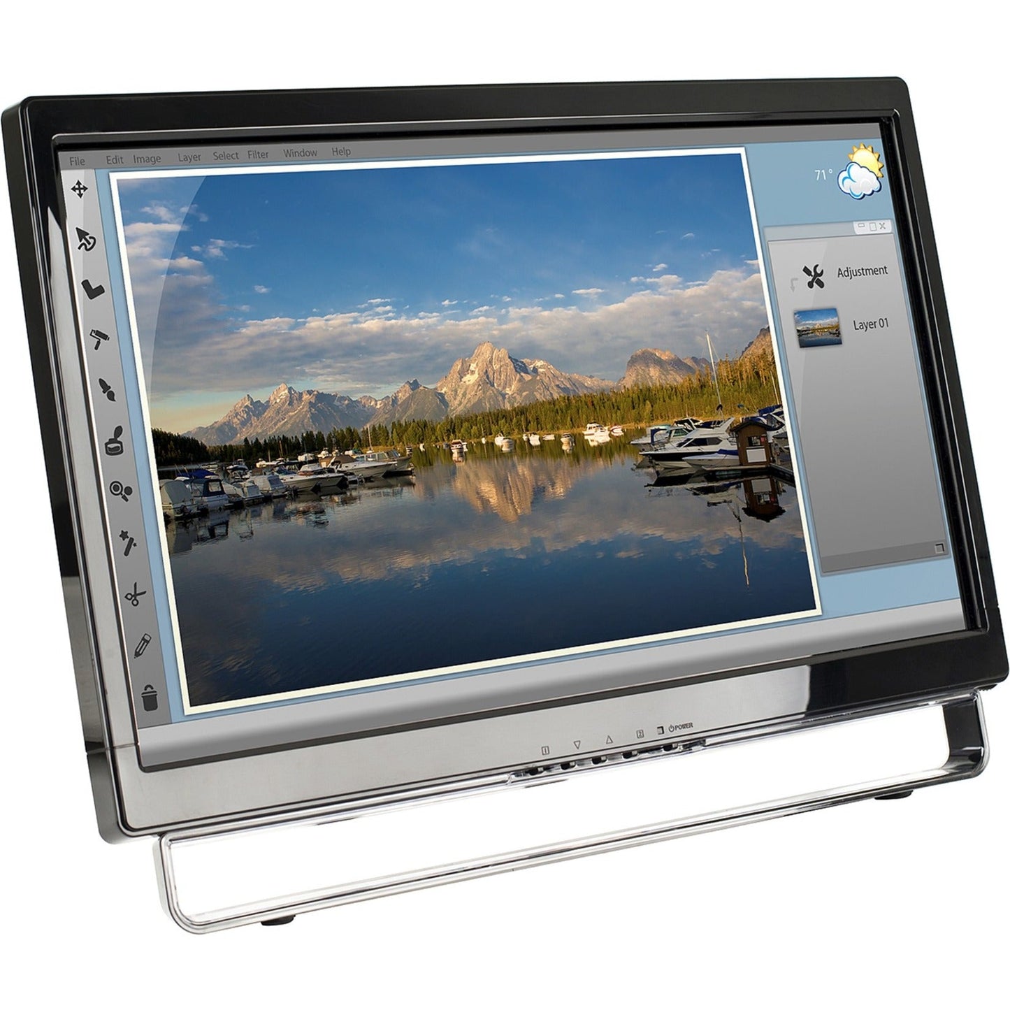 PLANAR PXL2230MW 22in Optical Touchscreen LED Monitor, Black