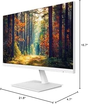 PLANAR PXN2480MW-WH 24" FHD IPS LED Monitor, White, HDMI/DP/VGA, Speakers