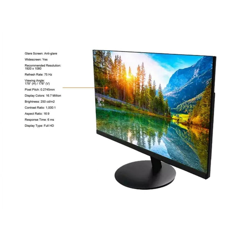 PLANAR PLN2400 23.8" FHD LED Monitor, HDMI/VGA, Anti-Glare, Black