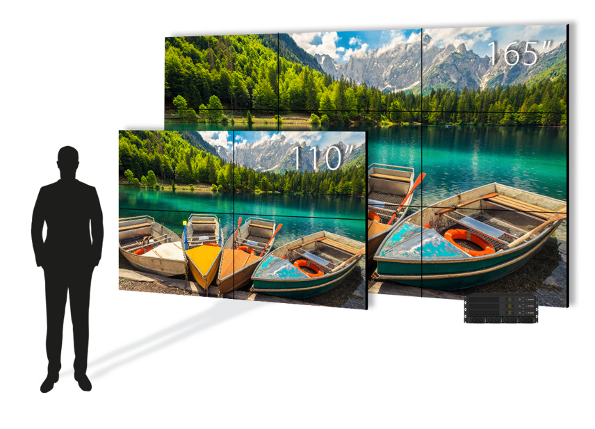 PLANAR Matrix Complete 2x2 Video Wall LX55M - 110" 500-nit Display