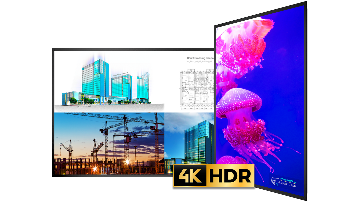 Écran LCD UHD 75 pouces PLANAR URX75-ERO avec verre ERO et haut-parleurs