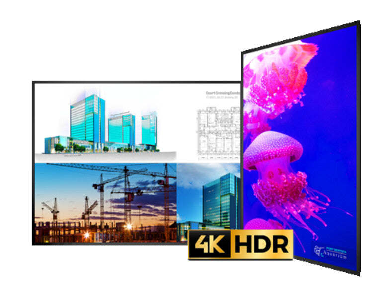 Écran UHD PLANAR URX85-ERO 85 pouces, 630 nits, HDR, emplacement OPS, conforme TAA