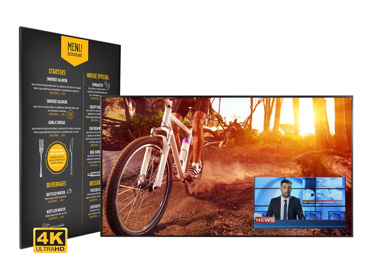 Écran tactile UHD 75" PLANAR URP75-ERO-T avec verre Gorilla Glass