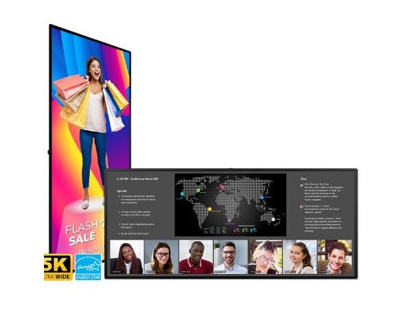 PLANAR URW105 105in display, 5K, ultrawide, D-LED backlight, 500 nit, 24x7, dual-source viewing, speakers, OPS slot, non-wireless, TAA