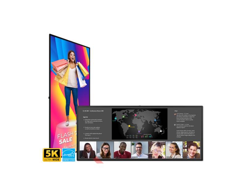 Planar URW105-ERO-T, 105in Ultrawide 5K Touchscreen Display, 24x7, speakers, landscape & portrait, 50pt PCAP touch. TAA Compliant.