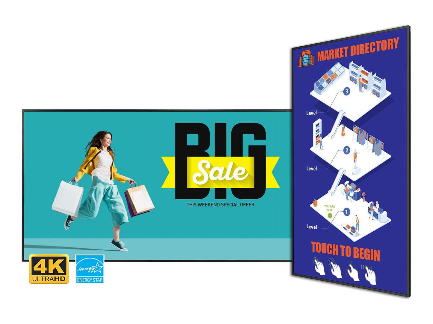 PLANAR SLM432 43" UHD Display, 500 Nit, Speakers, ENERGY STAR