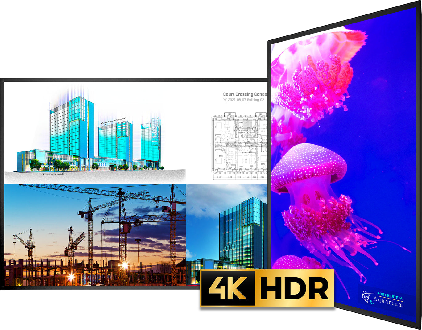Écran LCD UHD 100" PLANAR URX100, 700 nits, HDR, haut-parleurs, emplacement OPS, TAA