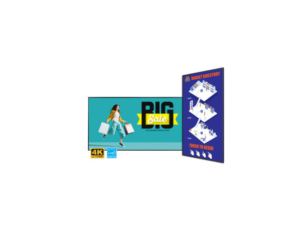 Planar SLP75, 75in UHD Display, 500 nit, 24x7, speakers, landscape & portrait. ENERGY STAR.