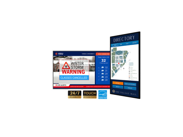 Planar SLP75-T, 75in UHD Touchscreen Display, 400 nit, 24x7, speakers, landscape & portrait, 20pt PCAP touch. ENERGY STAR.