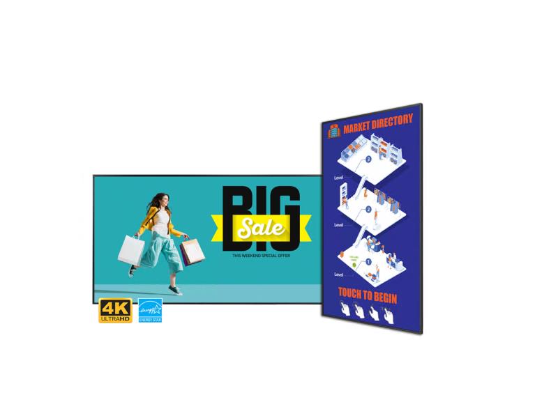 PLANAR SLP86-T 86in touchscreen display, UHD, D-LED backlight, 400 nit, 24x7, speaker, 20pt PCAP touch. Non-wireless, ENERGY STAR certified.