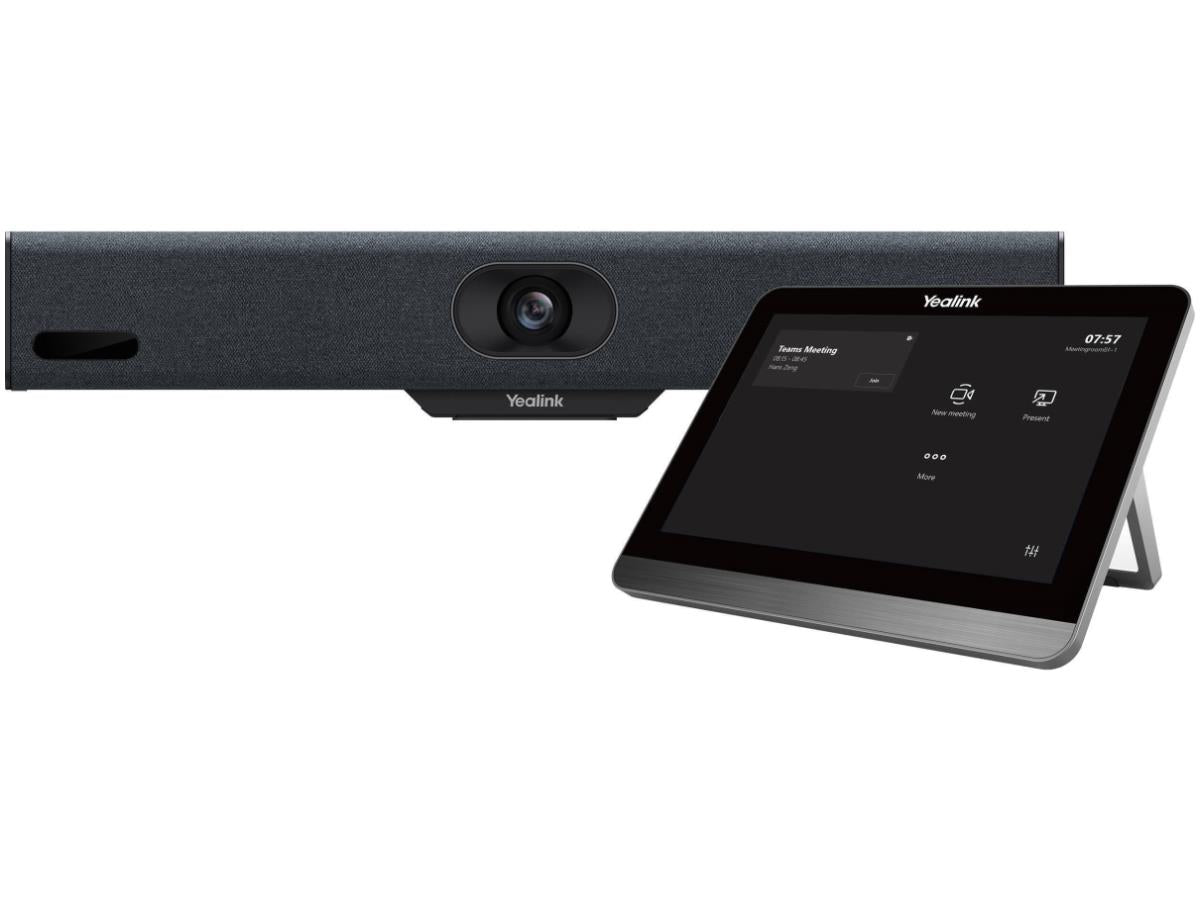 Leading Platform Collaboration Bar designed for huddle rooms. The bundle includes an A10 all-in-one Collaboration Bar and a CTP18 touch console, with all necessary mounting hardware and cabling. This streamlined kit ensures quick setup and includes a 2-year hardware warranty for added peace of mind.