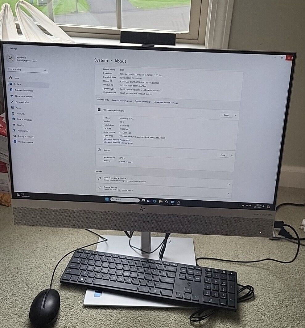 HP EliteOne 840 G9 AiO i7-14700 32GB 512GB 23.8" UHD770 W11 Pro
