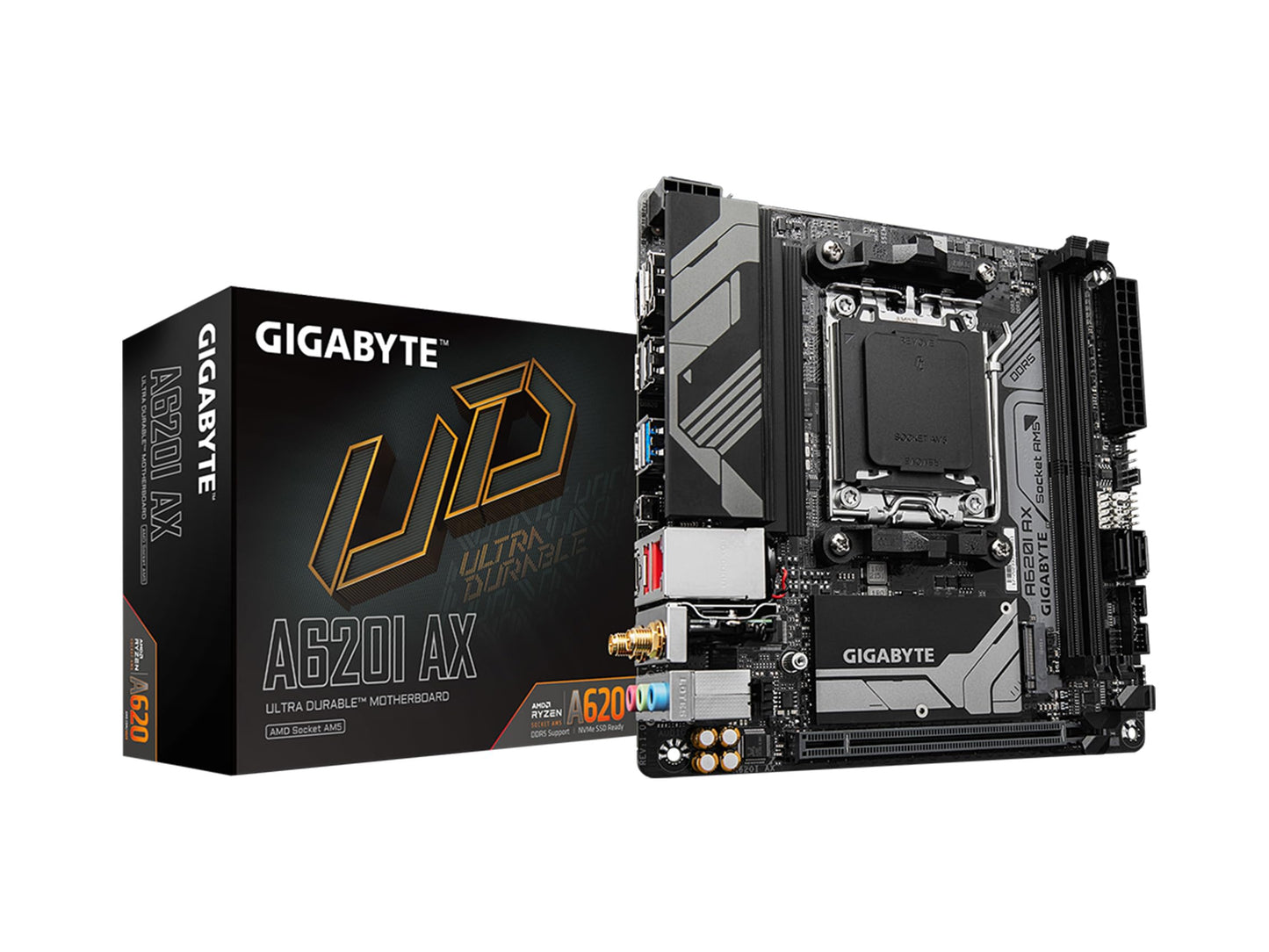 GIGABYTE A620I AX Mini ITX AM5 Motherboard