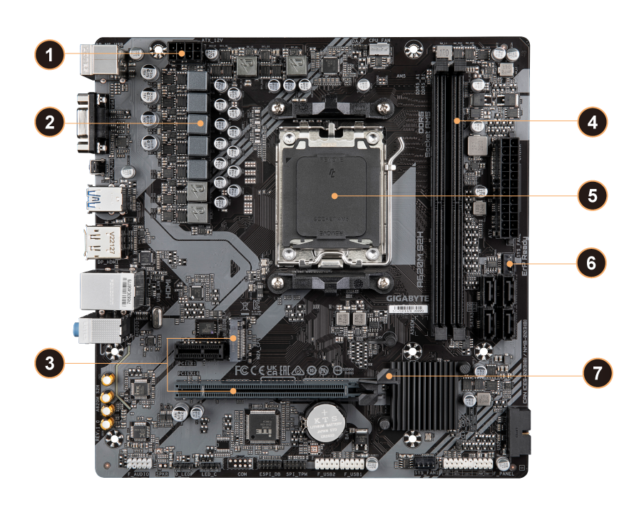 GIGABYTE A620M S2H Micro ATX DDR5 AM5 Motherboard