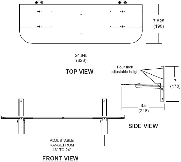 PEERLESS ACC309 Video Conferencing Wall Shelf, Black