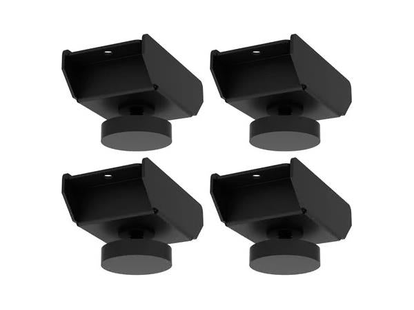 The PEERLESS ACC310VWC4 Video Wall Cart Feet Set provides a practical solution for converting Peerless-AV video wall carts into freestanding stands. This black, four-foot set is TAA-compliant and made in the USA, combining durability with compliance for professional A/V setups.