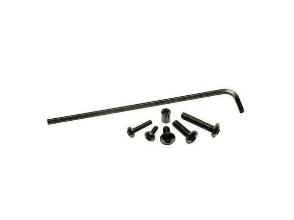 Security fasteners designed specifically for Peerless SA730 Mounts, offering additional theft resistance by securing the display side. The ACC918 fasteners come in black and are TAA compliant, making them suitable for government and enterprise installations requiring trusted sourcing and durability. Their robust construction helps ensure safety from tampering or unauthorized removal.