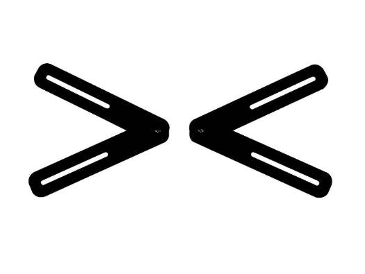 Peerless ACSBR1 Mounting Kit for 32" to 70" TVs, Black