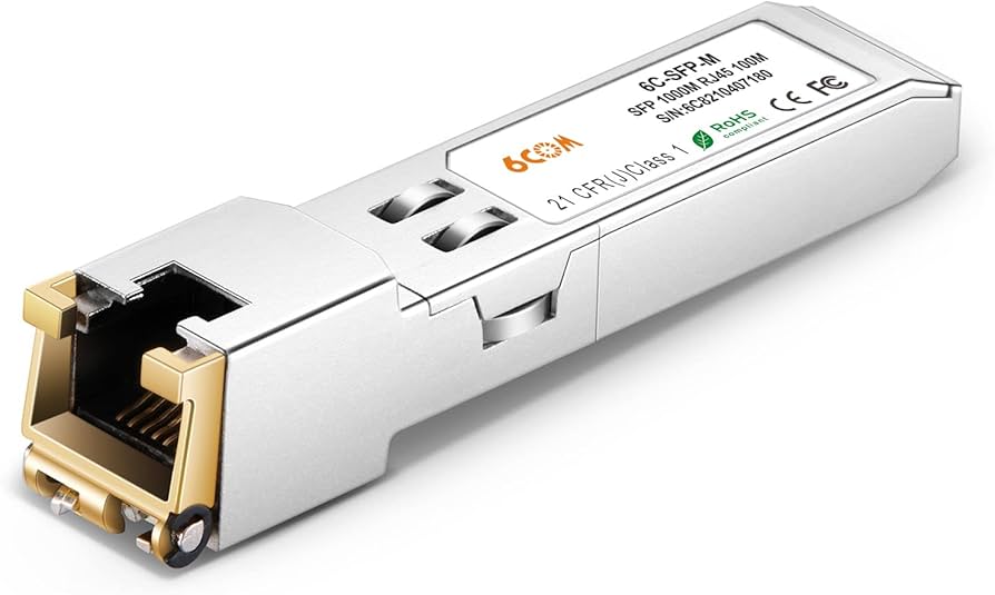 NETGEAR ProSAFE AGM734 1000BASE-T SFP RJ45 Module, 1 Gbps, 100m