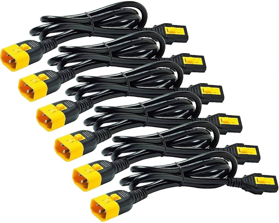APC Power Cord Kit, Locking C13 to C14, 0.6m (6-pack)