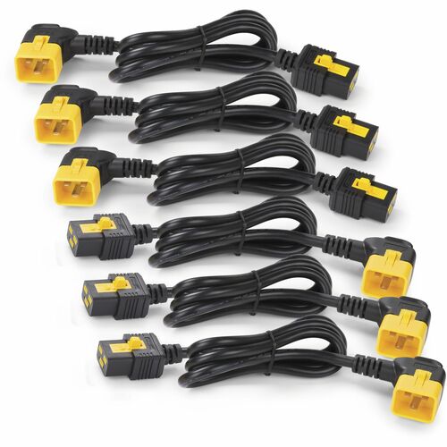 Kit de cordons d'alimentation APC (6 unités), verrouillables, C19 à C20, 1,8 m, AP8716R