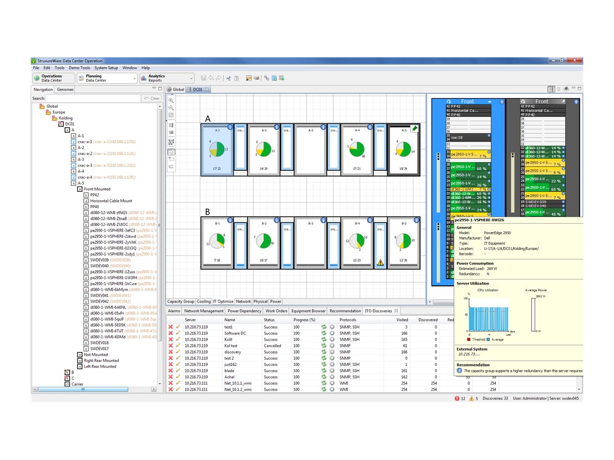 Exploitation du centre de données APC : Licence 10 racks optimisée par l'informatique