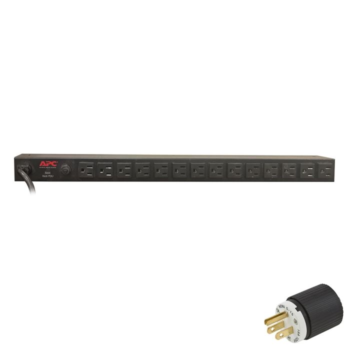 APC Rack PDU, Basic, Zero U, 15A, 120V, 14x NEMA 5-15R (AP9567)