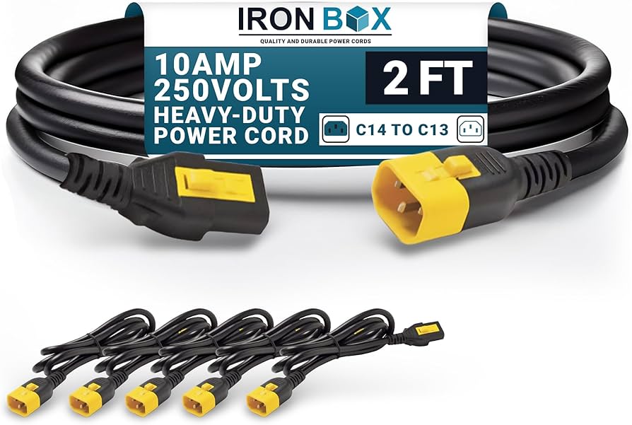 Kit de cordons d'alimentation APC AP9890, C14 vers C13, 60 cm, 10 A, noir