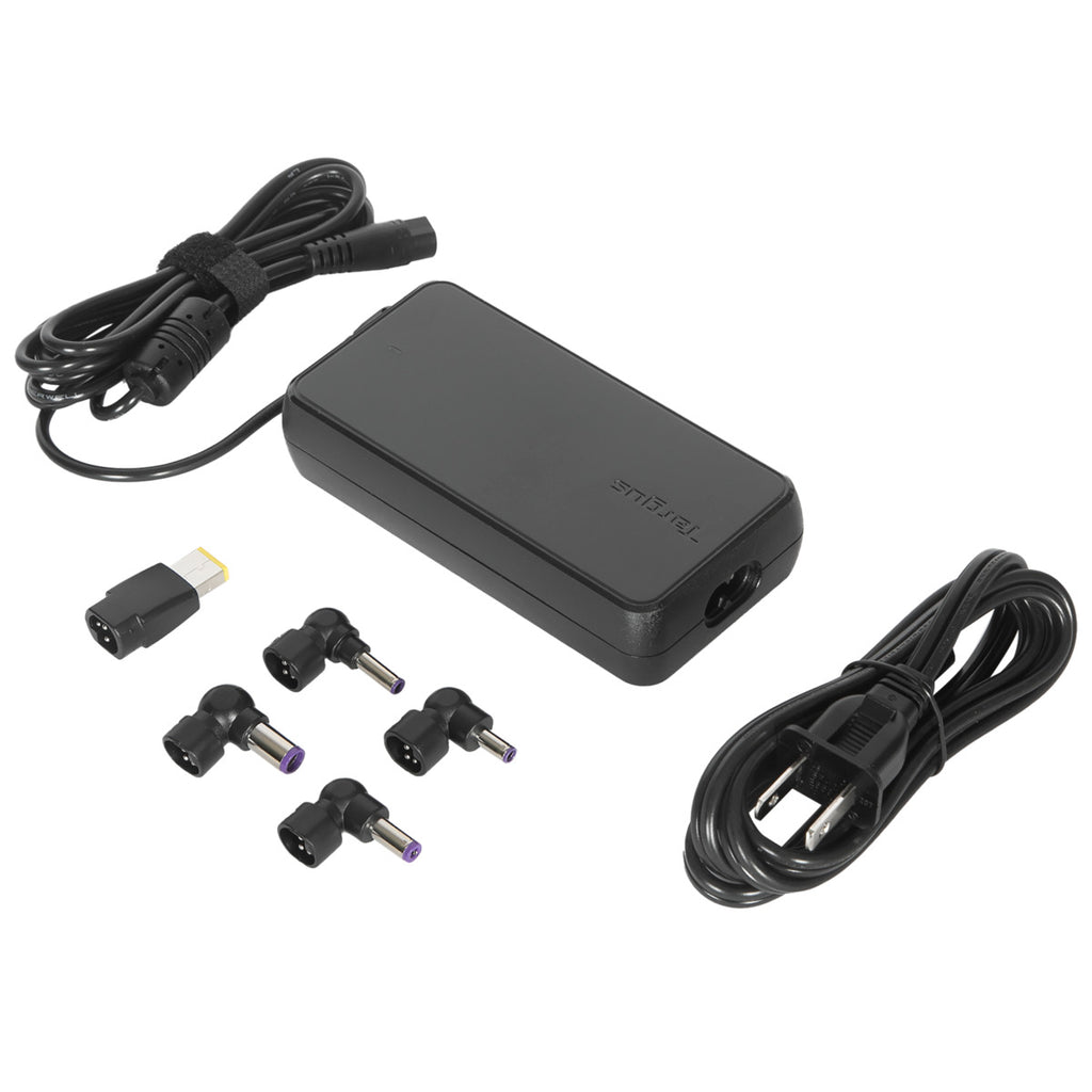 Chargeur secteur pour ordinateur portable Targus 90 W avec adaptateur USB - Noir