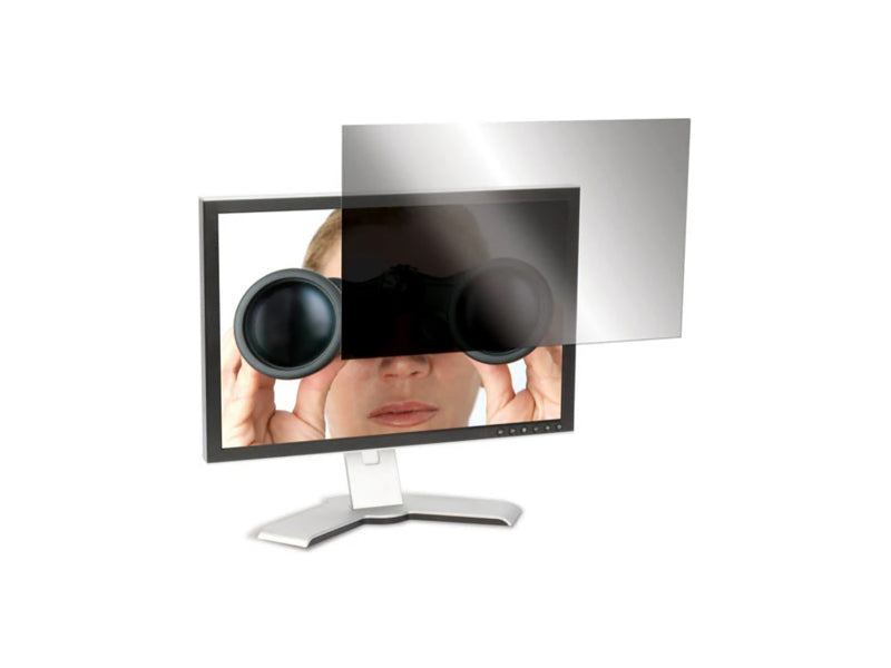 The TARGUS Widescreen LCD Monitor Privacy Screen is designed for 21.5-inch monitors with a 16:9 aspect ratio, providing both data security and antimicrobial protection. It restricts side-angle viewing to maintain privacy and includes DefenseGuard Antimicrobial Protection to inhibit the growth of microorganisms on its surface. Ideal for professionals in shared or high-traffic environments.