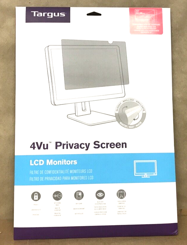Filtre de confidentialité TARGUS pour écran large 22" (ASF22WUSZ)