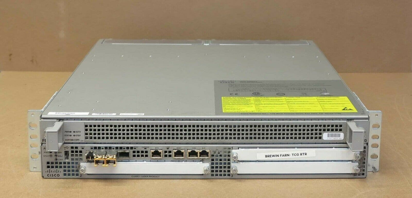 Routeur de services d'agrégation Cisco ASR1002, 4x GE, double alimentation