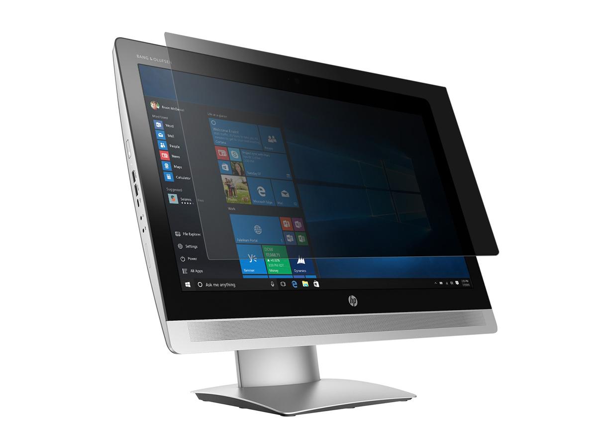 4Vu Privacy Screen for HP EliteOne 800 All-in-One by TARGUS offers enhanced visual protection for your display while complying with TAA standards. Specifically designed for HP EliteOne systems, it reduces viewing angles to prevent unauthorized screen visibility while ensuring screen clarity for the user.