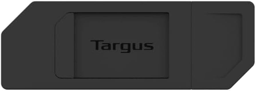 Cache-webcam TARGUS, pack individuel - Noir, fermeture coulissante