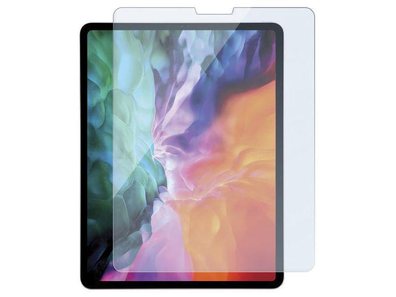 Tempered Glass Screen Protector for iPad Pro 4th Gen 12.9-inch in black, designed by TARGUS. This premium accessory offers edge-to-edge protection and is TAA compliant, making it ideal for government and enterprise use. Comes with a limited lifetime warranty for added peace of mind.