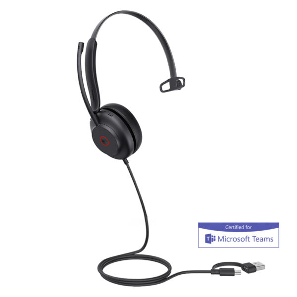 Casque filaire YEALINK UH35 Mono Teams USB-C/A avec micro antibruit